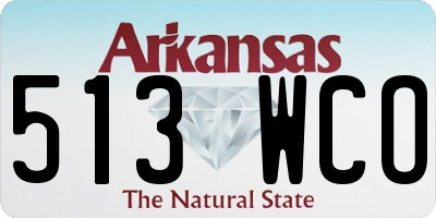 AR license plate 513WCO