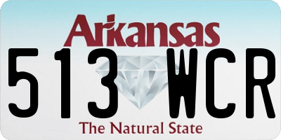 AR license plate 513WCR