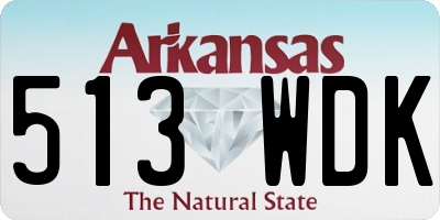 AR license plate 513WDK