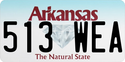 AR license plate 513WEA