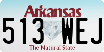 AR license plate 513WEJ