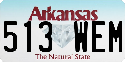 AR license plate 513WEM