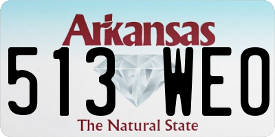 AR license plate 513WEO