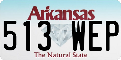 AR license plate 513WEP