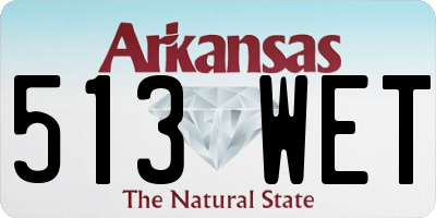 AR license plate 513WET