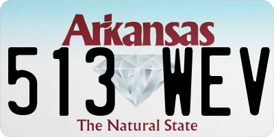 AR license plate 513WEV