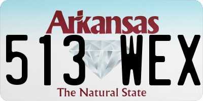 AR license plate 513WEX