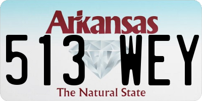 AR license plate 513WEY
