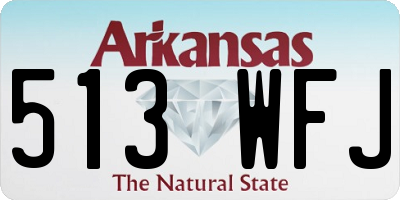 AR license plate 513WFJ