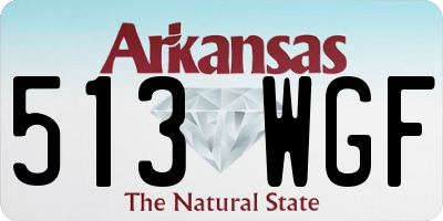 AR license plate 513WGF