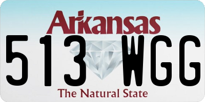 AR license plate 513WGG