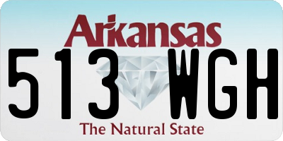 AR license plate 513WGH