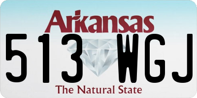 AR license plate 513WGJ