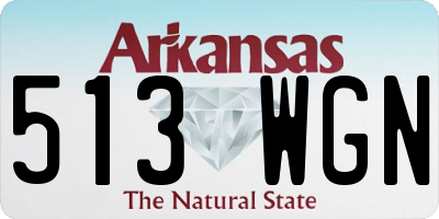 AR license plate 513WGN