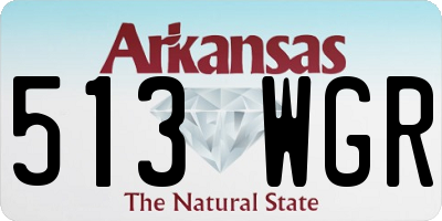 AR license plate 513WGR