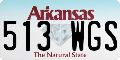 AR license plate 513WGS