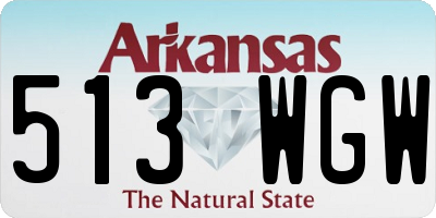 AR license plate 513WGW