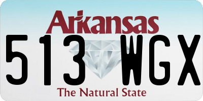 AR license plate 513WGX