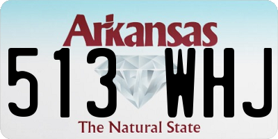 AR license plate 513WHJ