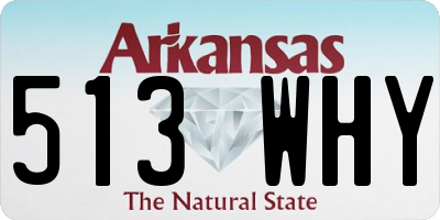 AR license plate 513WHY