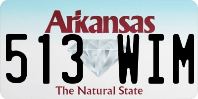 AR license plate 513WIM
