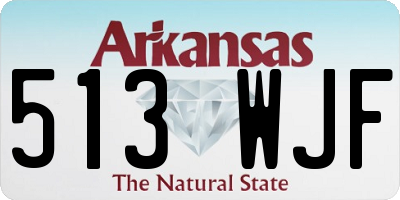 AR license plate 513WJF