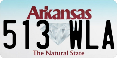 AR license plate 513WLA