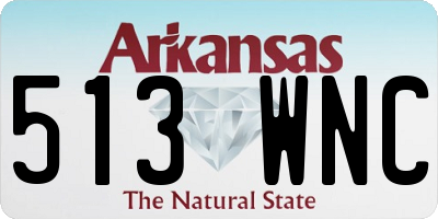 AR license plate 513WNC
