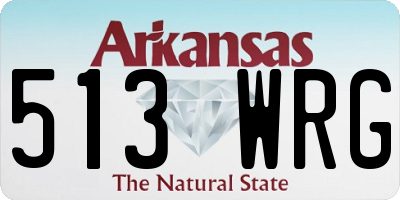 AR license plate 513WRG
