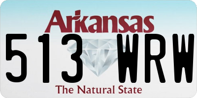 AR license plate 513WRW