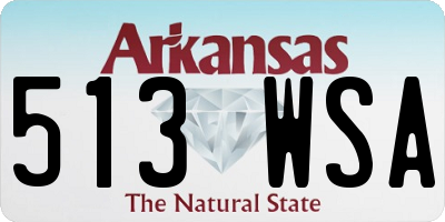 AR license plate 513WSA