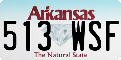 AR license plate 513WSF