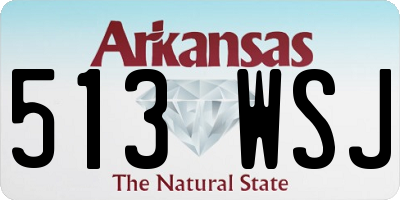 AR license plate 513WSJ