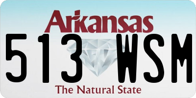 AR license plate 513WSM