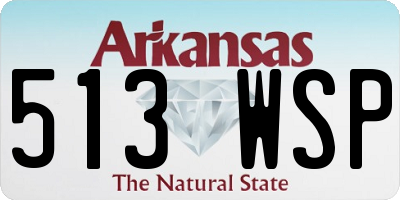 AR license plate 513WSP