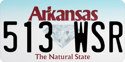 AR license plate 513WSR