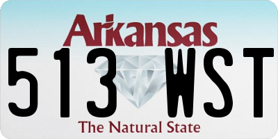 AR license plate 513WST
