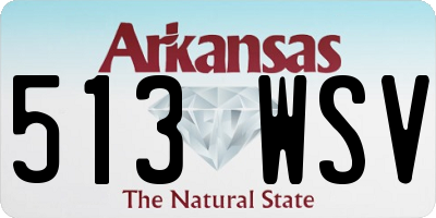AR license plate 513WSV