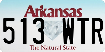 AR license plate 513WTR