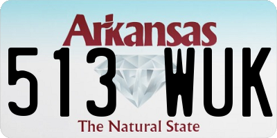 AR license plate 513WUK