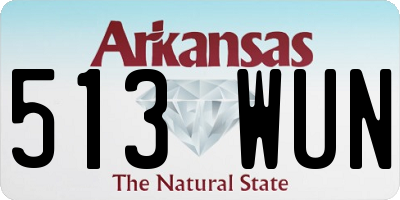 AR license plate 513WUN
