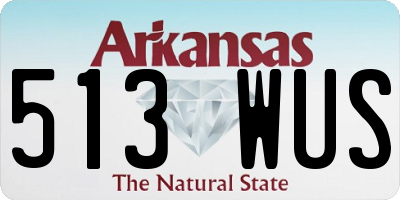 AR license plate 513WUS
