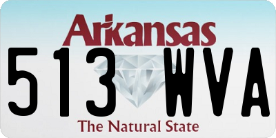 AR license plate 513WVA
