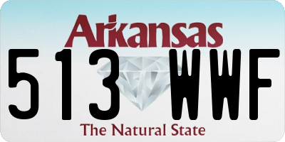 AR license plate 513WWF