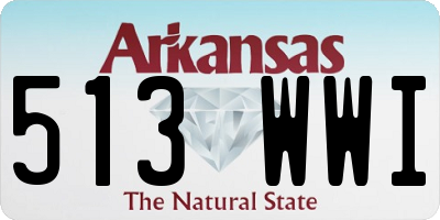 AR license plate 513WWI