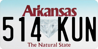 AR license plate 514KUN
