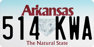 AR license plate 514KWA