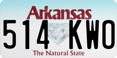 AR license plate 514KWO