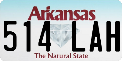 AR license plate 514LAH