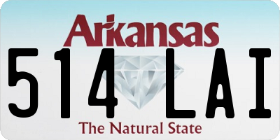 AR license plate 514LAI